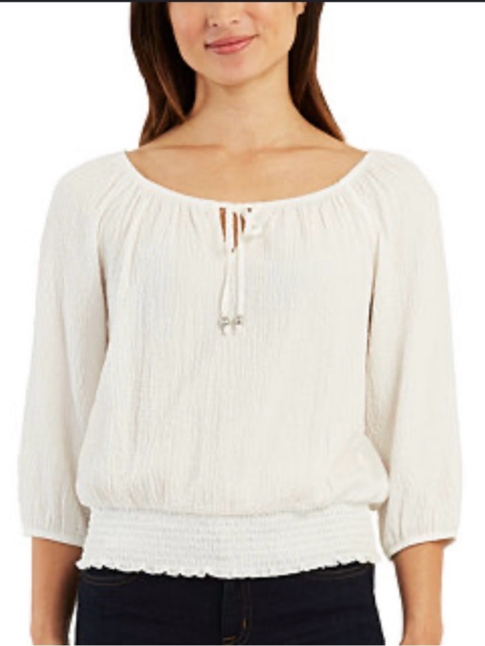 Elegant White Lace Women's Top - Picture 1 of 9